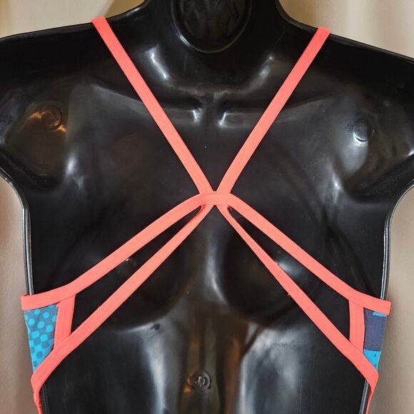 Nike one piece swimsuit size 4 blue peach‎ - Picture 5 of 7